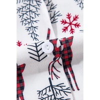 White Christmas Deer Printed Shirt and Shorts Lounge Set - S thumbnail