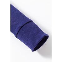 Blue Solid Top and Christmas Pants Two Piece Lounge Set - S thumbnail