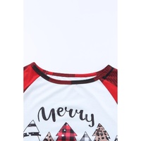 Red Plaid Merry Christmas Graphic Loungewear Set - XL thumbnail