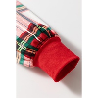 Red Christmas Plaid Allover Top and Pants Lounge Set - 2XL thumbnail