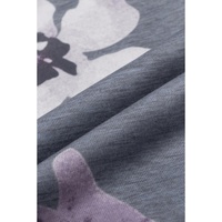 Floral Print Hollow Out Wrap Tie Mini Dress - M thumbnail