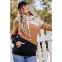 Azura Exchange Cozy Colorblock Hoodie with Side Pockets - L thumbnail