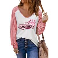 Azura Exchange Colorblock Car & Heart Graphic Long Sleeve Top - XL thumbnail