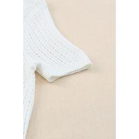 Azura Exchange Knitted Hollow-out Short Sleeve T Shirt - 2XL thumbnail