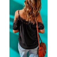 Azura Exchange Off-shoulder Crochet Neckline Top - S thumbnail