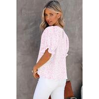 Azura Exchange Smocked Puff Sleeve Blouse - XL thumbnail
