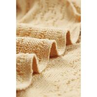 Azura Exchange Puffy Sleeve Khaki Textured Knit Top - L thumbnail