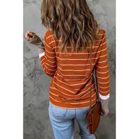 Azura Exchange Color Block Rib Knit Striped Pullover - M thumbnail