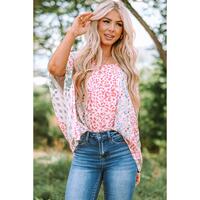 Azura Exchange Animal Floral Mix Print Cape Top - L thumbnail
