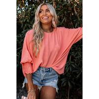 Azura Exchange Shift Top with Smocked Wrist - L thumbnail