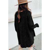 Azura Exchange Buttoned Waffle Knit Long Sleeve Top - XL thumbnail