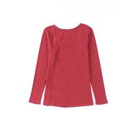 Azura Exchange Lace Crochet V Neck Long Sleeve Top - S thumbnail