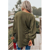 Azura Exchange Oversized Patchwork Drop Shoulder Top - M thumbnail