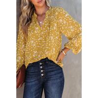 Azura Exchange Printed Crinkled Blouse - S thumbnail