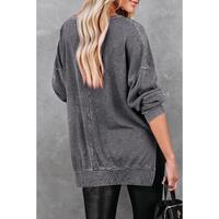 Azura Exchange Waffle Knit Side Slit Pullover Top - M thumbnail