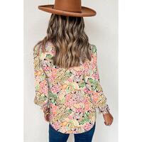 Azura Exchange Floral Print Puff Sleeve Blouse - M thumbnail