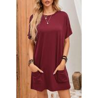 Azura Exchange Short Sleeve Tunic Top with Side Pockets - S thumbnail
