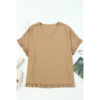 Azura Exchange Ruffle Trim Oversize Blouse - L thumbnail
