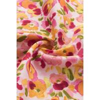 Azura Exchange Floral Ruffle Mock Neck Blouse - M thumbnail