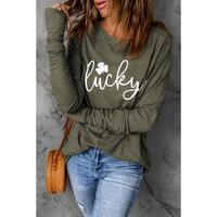 Azura Exchange Lucky Clover Graphic Print Tunic Top - L thumbnail