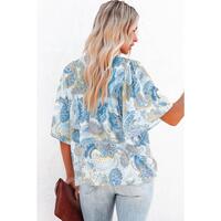 Azura Exchange Paisley Print Wide Sleeves Blouse - S thumbnail