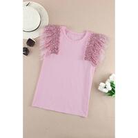 Azura Exchange Ruffle Mesh Sleeves Top - XL thumbnail
