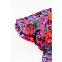 Azura Exchange Floral Print Puff Sleeve Blouse - M thumbnail
