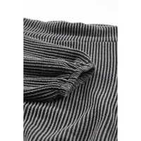Gray Ribbed Knit Off-Shoulder Balloon Sleeve Top - M thumbnail