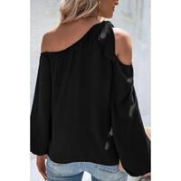 Azura Exchange Asymmetric Off Shoulder Blouse - L thumbnail