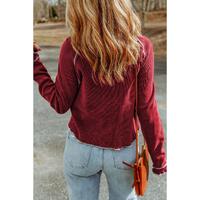 Azura Exchange Textured Round Neck Long Sleeve Top - XL thumbnail