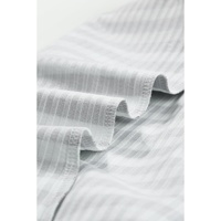 Black Striped Print Textured Knit Long Sleeve Tee - XL thumbnail