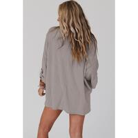 Azura Exchange Oversized Ribbed Knit Roll-tab Sleeve Top - S thumbnail