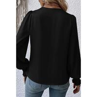 Azura Exchange Elegant Surplice Neck Draped Blouse - S thumbnail
