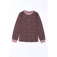 Azura Exchange Spotted Print Round Neck Long Sleeve Top - L thumbnail