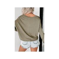 Azura Exchange Loose V Neck Dropped Sleeve Top - L thumbnail
