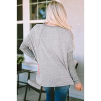 Azura Exchange Patchwork Long Sleeve Top - XL thumbnail