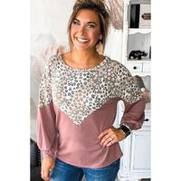 Azura Exchange Animal Print Patchwork Top - S thumbnail