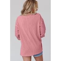 Azura Exchange Bishop Sleeve Colorblock Striped Top - M thumbnail