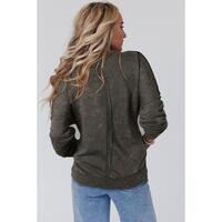 Azura Exchange Acid Wash Drop Shoulder Long Sleeve Sweatshirt with Pockets - XL thumbnail