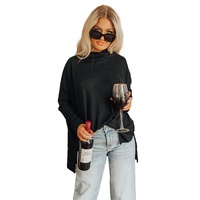 Black Cowl Neck Shift Tunic Top - XL thumbnail