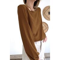 Azura Exchange Textured Puff Sleeve Top - XL thumbnail
