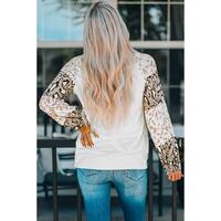 Azura Exchange Leopard Print Bubble Sleeve Top - S thumbnail
