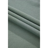 Clearly Aqua Waffle Knit Drop Shoulder V Neck Top - L thumbnail