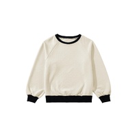 Jet Stream Color Block Edge Raglan Sleeve Crew Neck Textured Top - L thumbnail
