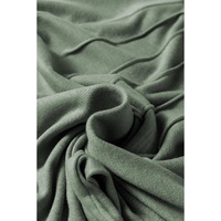 Grass Green Seam Detail Lace Contrast Cuffs Raglan Sleeve Top - L thumbnail