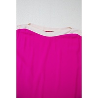 Rose Red Oversized Color Block Boat Neck Tunic Blouse - L thumbnail