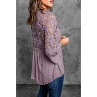 Azura Exchange Lace Button Top - L thumbnail