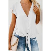 Azura Exchange Button Down Tie Top - L thumbnail