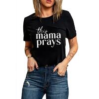 Azura Exchange Mama Prays Letters Print Plain Tee - XL thumbnail
