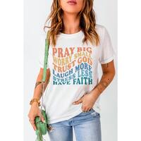 Azura Exchange Faith Inspired Words Print T-Shirt - M thumbnail